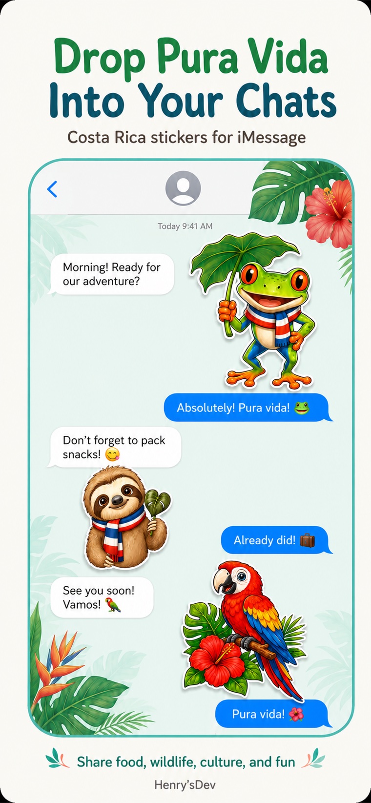 Drop Pura Vida into your chats promo image for meCostarica